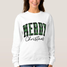 Plaid Christmas Sweatshirt | Vrouwengroen