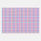 Plaid, Christmas Trees, & Green Dash, 3-Pack Matte Inpakpapier Vel (Voorkant)