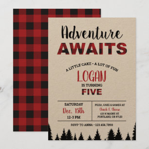 Plaid Cinquième Anniversaire Invitation Aventure A