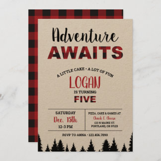 Plaid Cinquième Anniversaire Invitation Aventure A