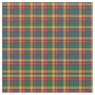 Plaid Clan Buchanan Tartan Groen Rood Geel Check Stof