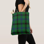 Plaid Clan Davidson Tartan Zwart Groen Check Draagtas (Dichtbij)