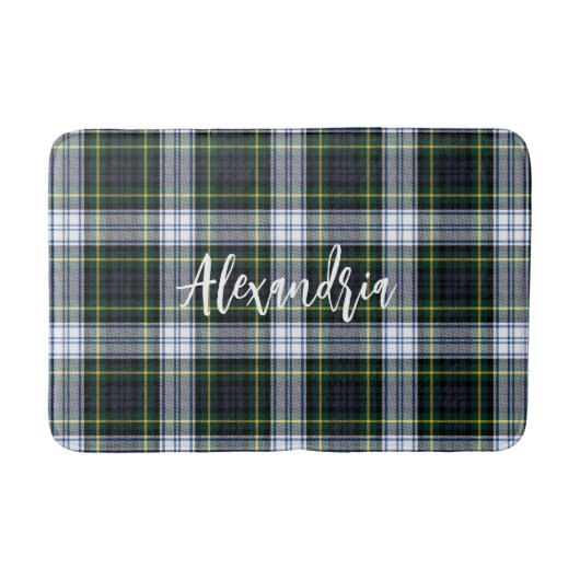 Plaid Clan Gordon Rustic Gepersonaliseerde Tartan Badmat (Voorkant)
