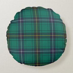 Plaid Clan Henderson groene geruite tartan Rond Kussen