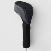 Plaid Clan Malcolm Paarse Zwart Check Tartan Golfheadcover (Schuin)