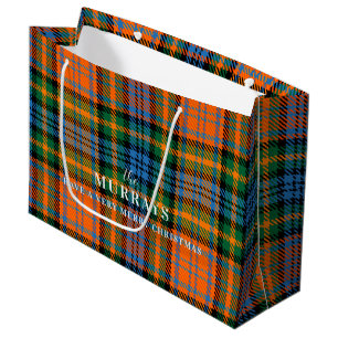Plaid Clan Murray Blauw Sinaasappel Groene Tartan Groot Cadeauzakje