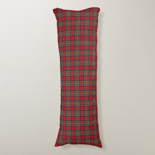 Plaid Clan Stewart Groen Blauw Rood Check Tartan Lichaamskussen (Voorkant Verticaal)