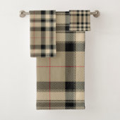 Plaid Classique Beige Et Noir (En situation)