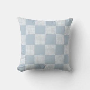 Plaid Controleer Patroon Pastel Blauw Kussen