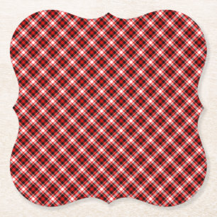 Plaid controleert textuurpatroon van de stof-68767 kartonnen onderzetters