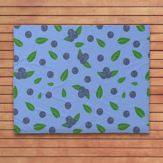 Plaid - Couverture Polaire motif Myrtille