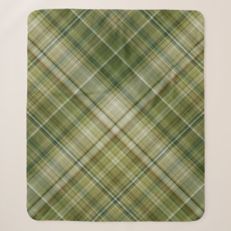 Plaid Crème, Taupe et Vert Olive des Pluies de Pri
