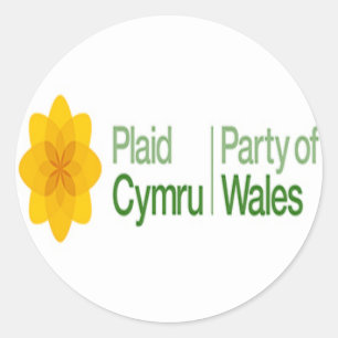 Plaid Cymru Partij van Wales Ronde Sticker