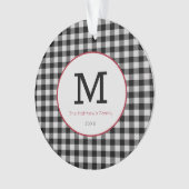 Plaid de Buffalo Noir Blanc Rouge Monogramme Moder (devant)