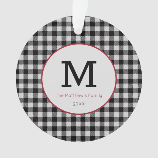 Plaid de Buffalo Noir Blanc Rouge Monogramme Moder (devant)