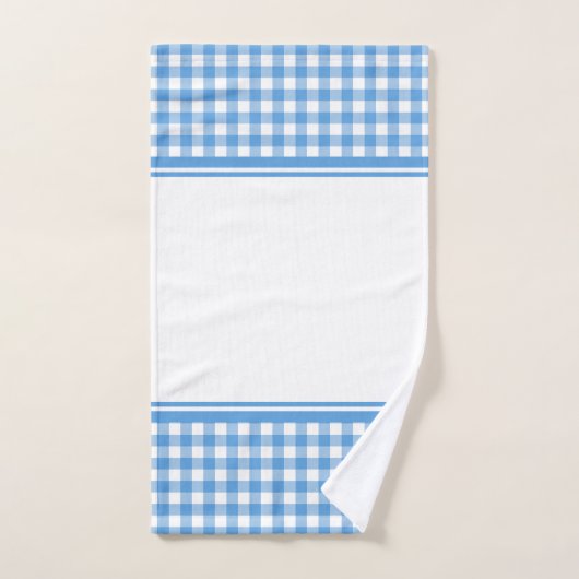Plaid de buffle bleu et blanc (Serviette à main)