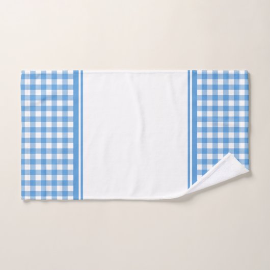 Plaid de buffle bleu et blanc (Serviette à main)