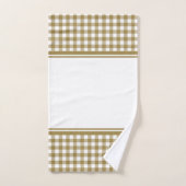 Plaid de buffle d'or et blanc (Serviette à main)