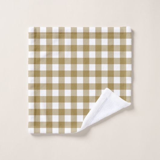 Plaid de buffle d'or et blanc (Gant de toilette)