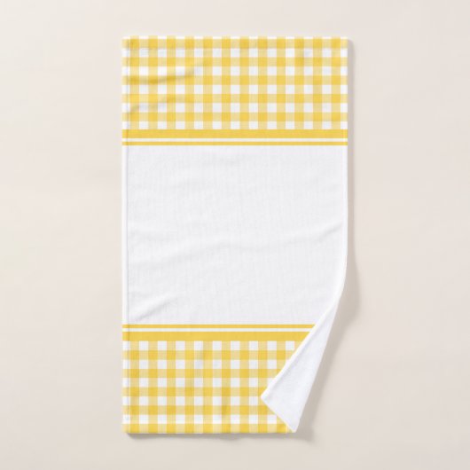 Plaid de buffle jaune et blanc (Serviette à main)