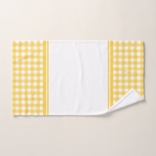 Plaid de buffle jaune et blanc (Serviette à main)