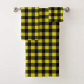Plaid de buffle jaune et noir (En situation)