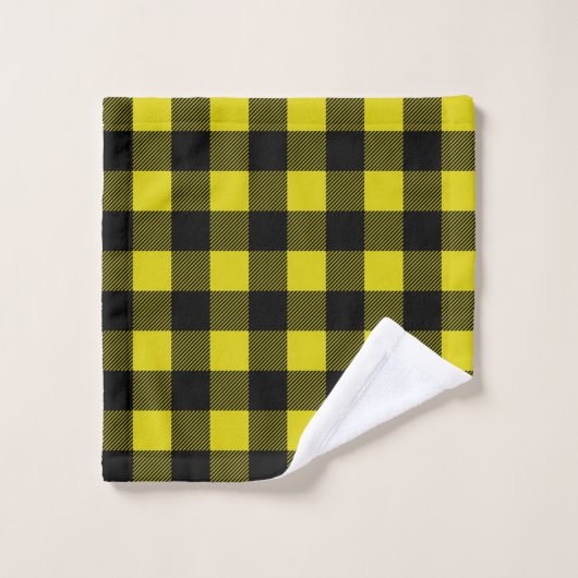Plaid de buffle jaune et noir (Gant de toilette)