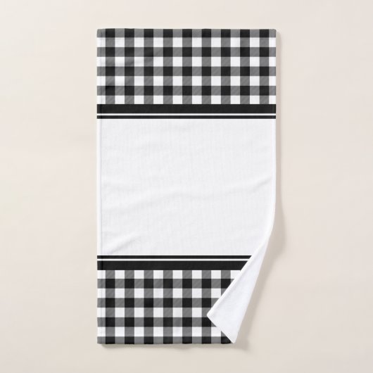 Plaid de buffle noir et blanc (Serviette à main)