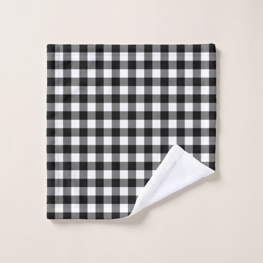Plaid de buffle noir et blanc (Gant de toilette)
