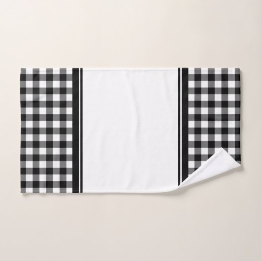 Plaid de buffle noir et blanc (Serviette à main)