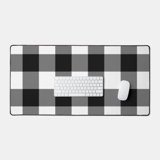 Plaid de buffle noir et blanc (Clavier et souris)