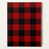 Plaid de buffle noir et rouge (Dos)