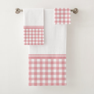Plaid de buffle rose et blanc