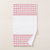 Plaid de buffle rose et blanc (Serviette à main)