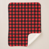 Plaid de buffle rouge et noir (Devant)