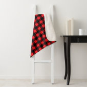 Plaid de buffle rouge et noir (En situation)