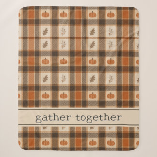 Plaid de citrouille d'automne