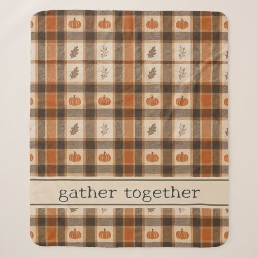 Plaid de citrouille d'automne (Devant)