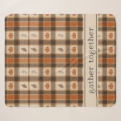 Plaid de citrouille d'automne (Devant (Horizontal))