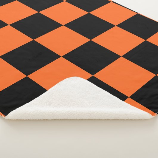 Plaid de contrôle du bison orange et noir (3/4)