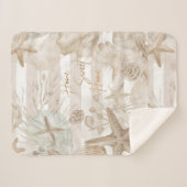 Plaid de jet beige coquillage côtier | Bea neutre (Devant (Horizontal))