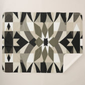 Plaid de jet géométrique neutre pour un intérieur (Devant (Horizontal))