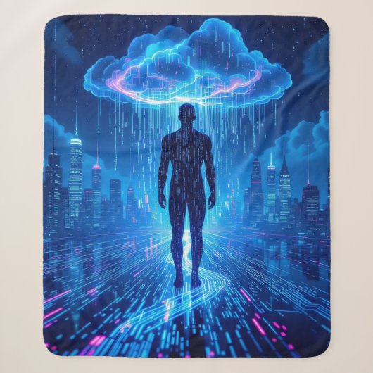Plaid de l'Aventure Numérique Binary Storm (Devant)