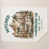 Plaid de mariage personnalisé pour couple, camping (Devant (Horizontal))