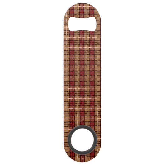 Plaid de pixel en rouge et or (Devant)