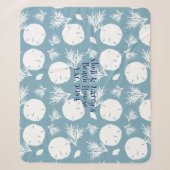 Plaid de plage motif dollar de sable bleu (Devant)