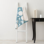 Plaid de plage motif dollar de sable bleu (En situation)