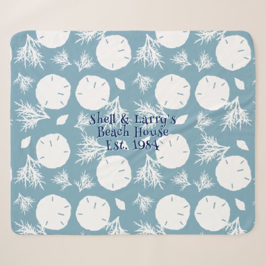 Plaid de plage motif dollar de sable bleu (Devant (Horizontal))