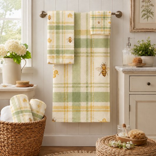 Plaid de prairie de ruche paisible