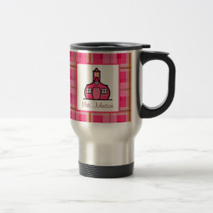 Plaid de rose d'école de tasse de professeur